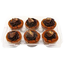 Peanut Butter Chocolate Reese's Cookie Cupcakes, 6ct