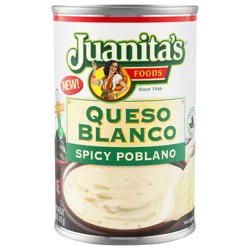 Juanita''s Foods Queso Blanco Spicy Poblano Cheese Sauce, 15 oz can