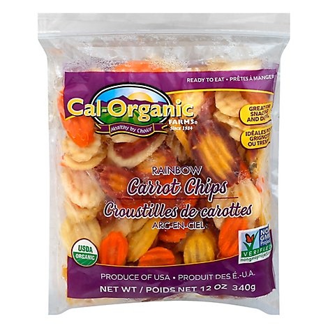 slide 1 of 1, Cal Organic Farms Carrot Chips, Rainbow, 12 oz