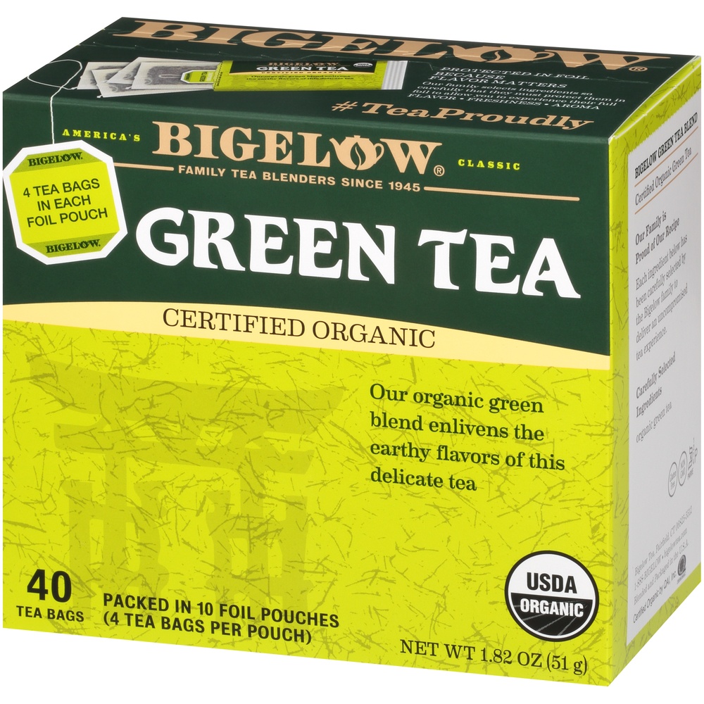 slide 3 of 7, Bigelow Organic Green Tea Value Pack, 40 ct