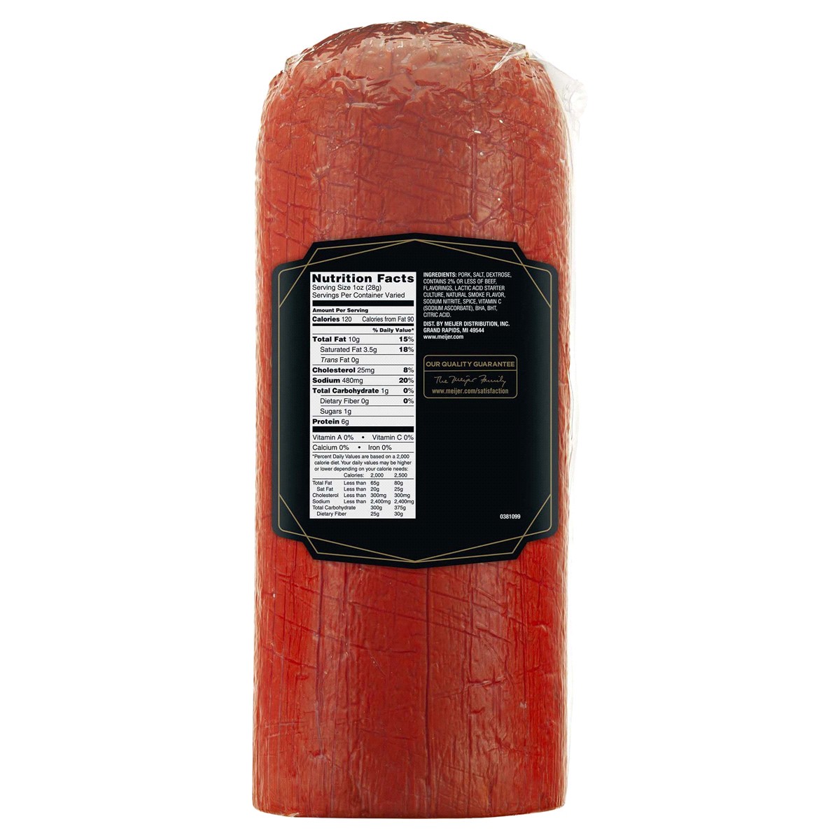 slide 2 of 2, Frederik's by Meijer Hard Salami, per lb