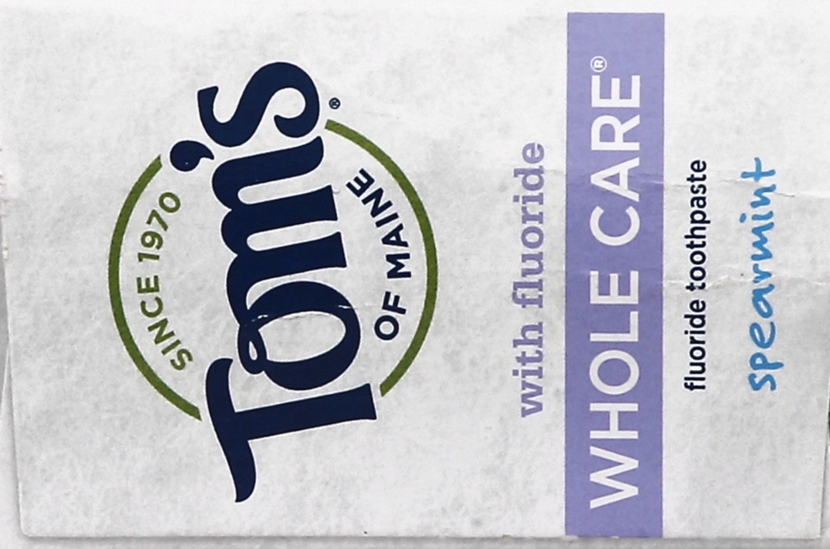 slide 2 of 5, Tom's Of Maine Spearmint Whole Care Toothpaste, 4.7 oz