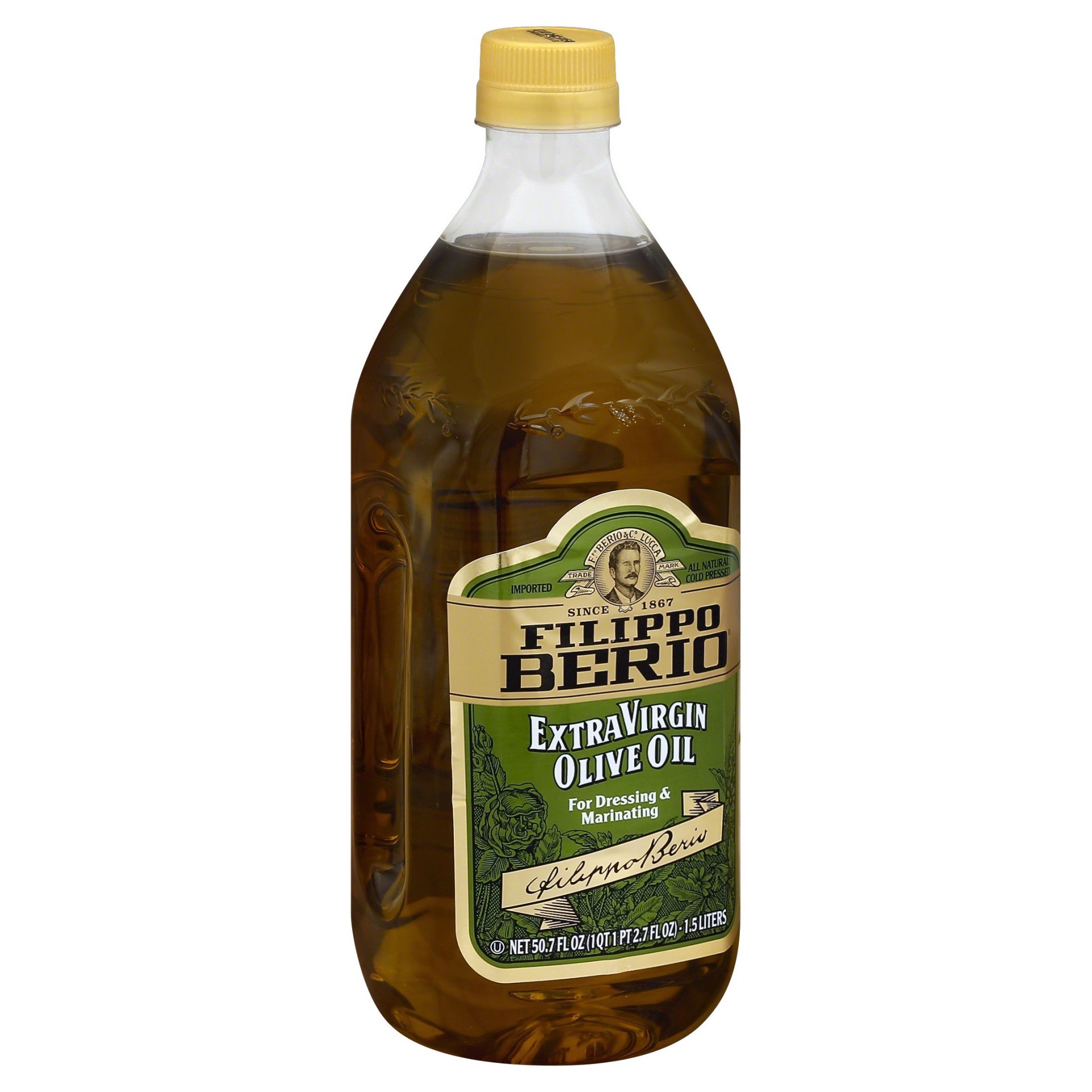 slide 1 of 9, Filippo Berio Extra Virgin Olive Oil, 50.7 oz