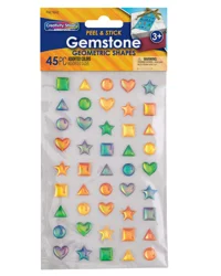 Creativity Street Peel and Stick Gemstone Stickers, Geometric Shapes, Assorted Sizes