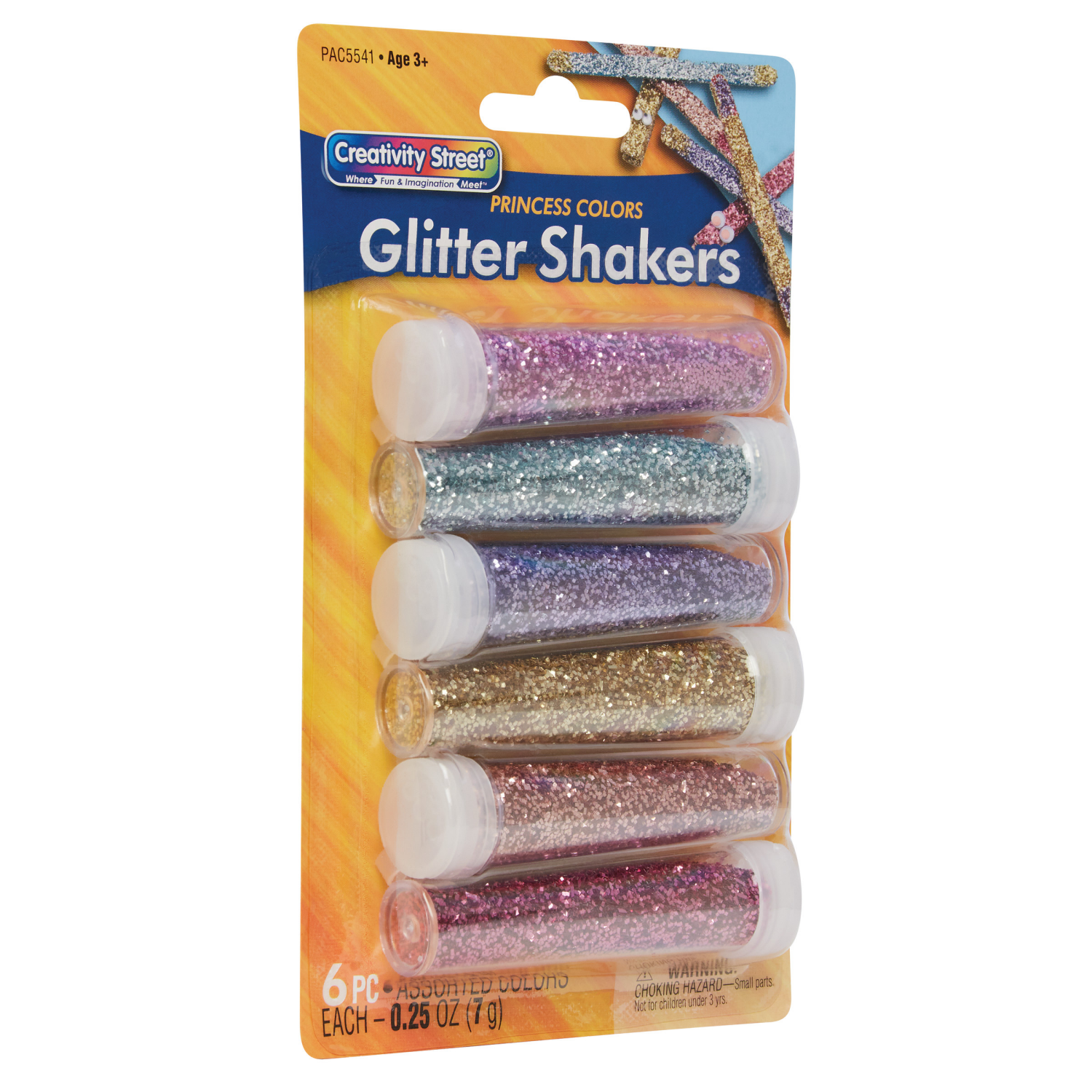 slide 4 of 4, PACON Creativity Street Glitter Shakers Princess Colors Assortment, 1 ct