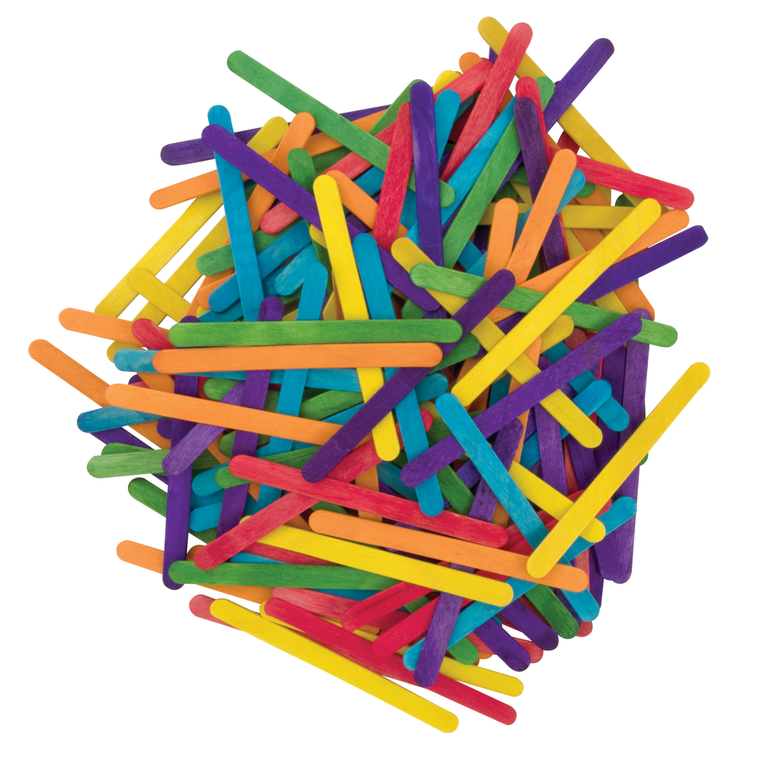 slide 2 of 2, Creativity Street Regular Craft Sticks, Bright Hues Assorted, 4-1/2" x 3/8", 150 Pieces, 150 pc