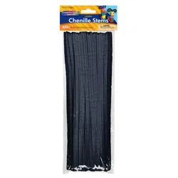 Creativity Street Jumbo Stems, Black, 12" x 6 mm