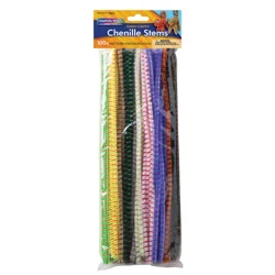 Creativity Street® Jumbo Stems, Assorted Striped Colors, 12" X 6 Mm, 100 Pieces