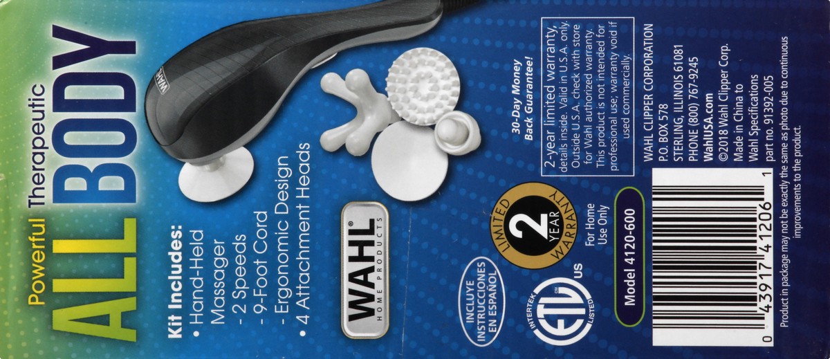 slide 4 of 9, Wahl All Body 2-Speed Massager 1 ea, 1 ct