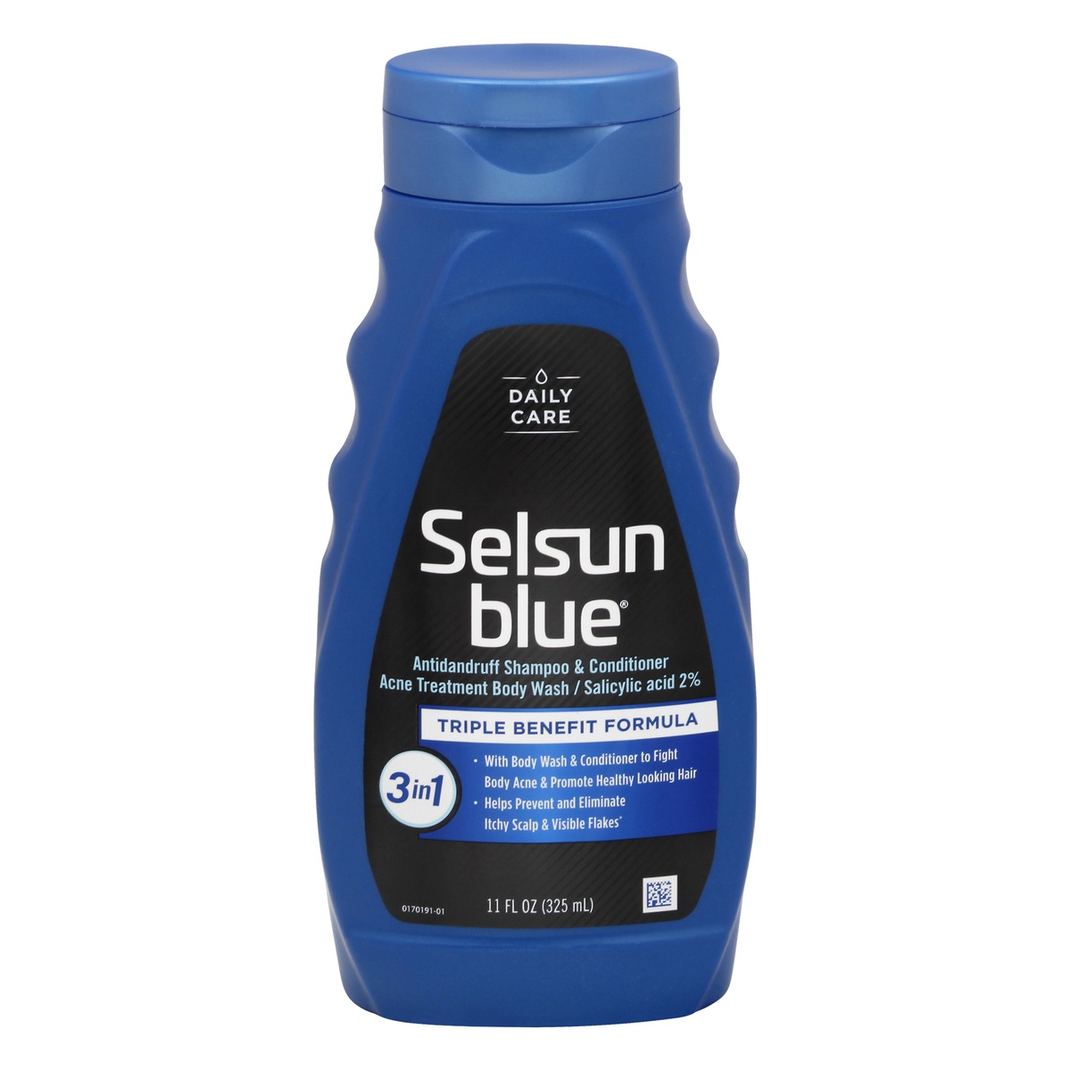 slide 1 of 1, Selsun Blue 3in1 Body Wash Shampoo and Conditioner, 11 oz