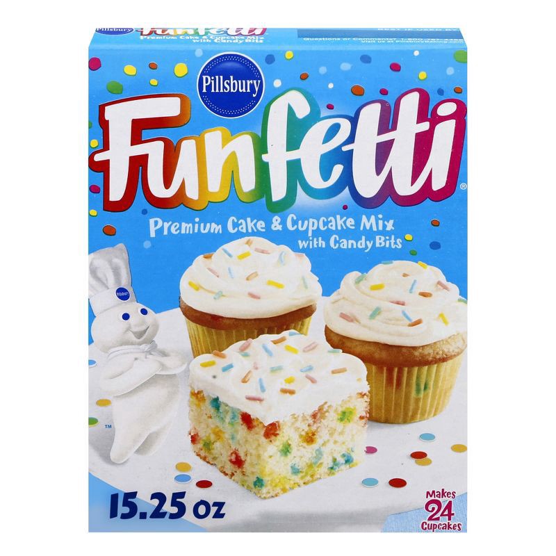 slide 1 of 9, Pillsbury Funfetti Premium Cake & Cupcake Mix - 15.25oz, 15.25 oz