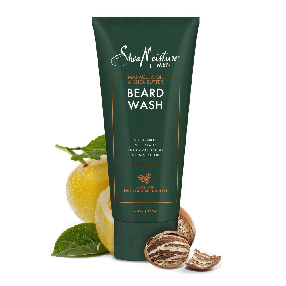 slide 4 of 9, SheaMoisture Beard Wash Maracuja Oil & Shea Butter, 6 oz, 6 oz