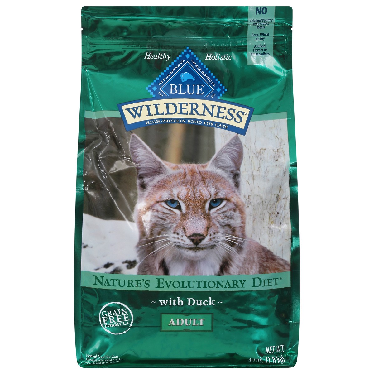 slide 1 of 13, Blue Buffalo Blue Wilderness Natural Adult Nature's Evolutionary Diet with Duck Food for Cats 4 lb, 4 lb