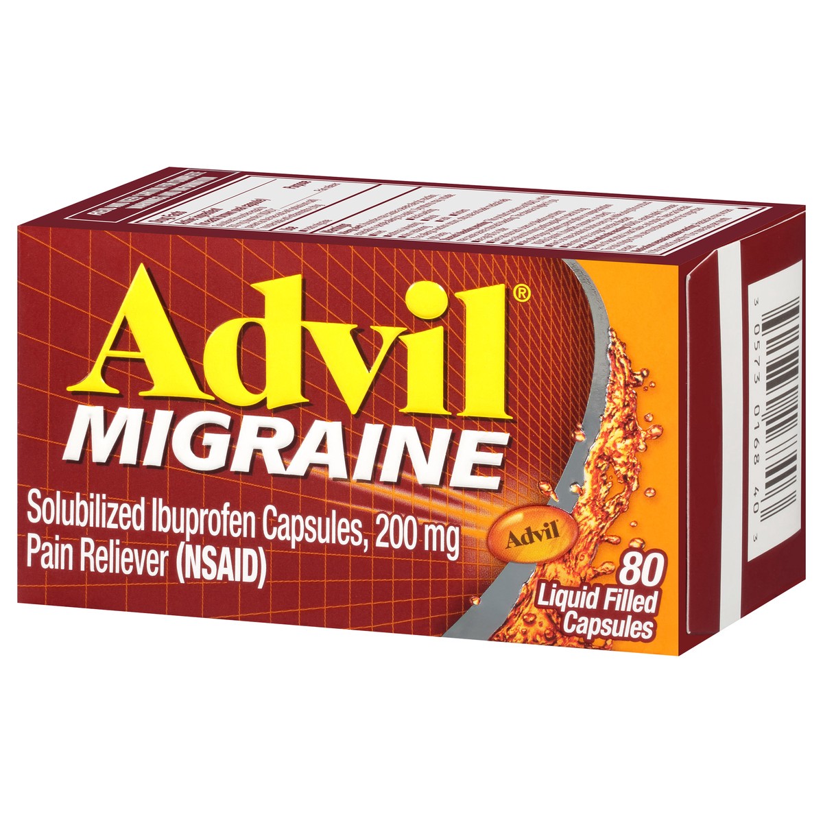 slide 3 of 9, Advil Migraine Pain Reliever Liquid Filled Capsules 200mg Ibuprofen, 80 ct