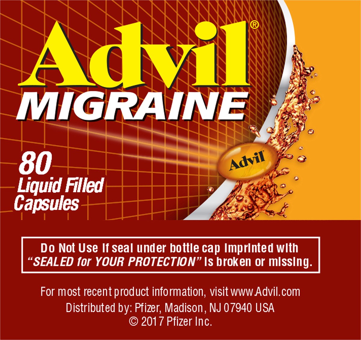 slide 7 of 9, Advil Migraine Pain Reliever Liquid Filled Capsules 200mg Ibuprofen, 80 ct