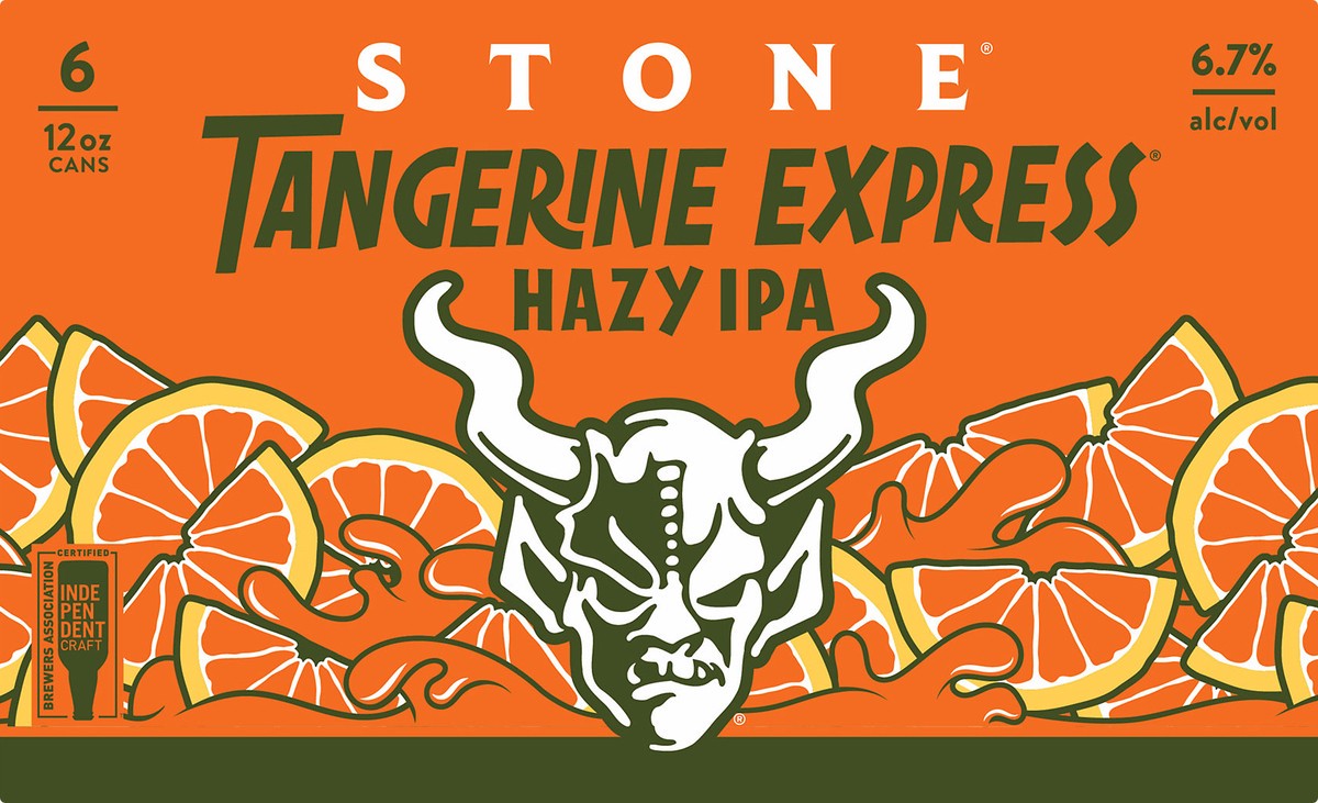 slide 2 of 2, Stone Hazy IPA Tangerine Express Beer 6 ea, 6 ct; 12 oz