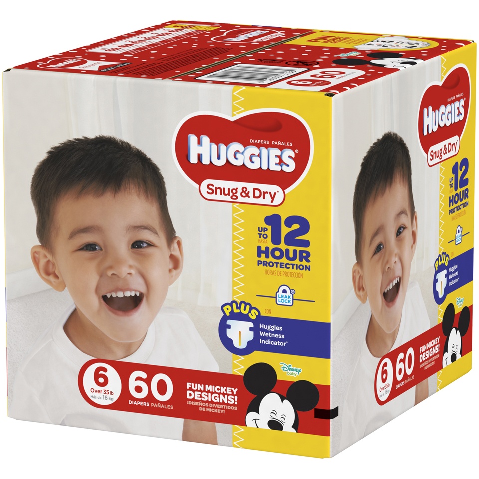 slide 3 of 3, Huggies Snug & Dry Diapers - Size 6, 60 ct