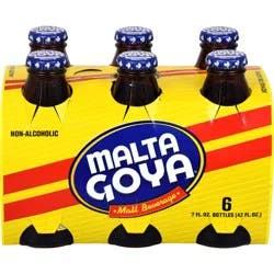 Malta Goya Non-Alcoholic Malt Beverage 6 - 7 fl oz Bottles