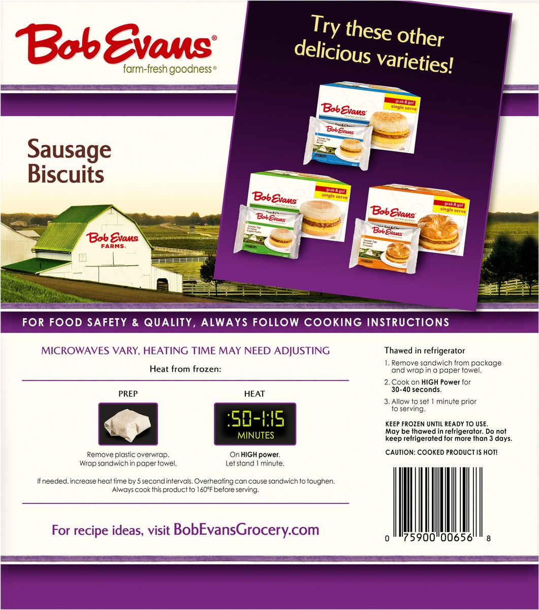 slide 7 of 13, Bob Evans Farm-Fresh Goodness Sausage Biscuits 18.6 oz, 6 ct; 18.6 oz