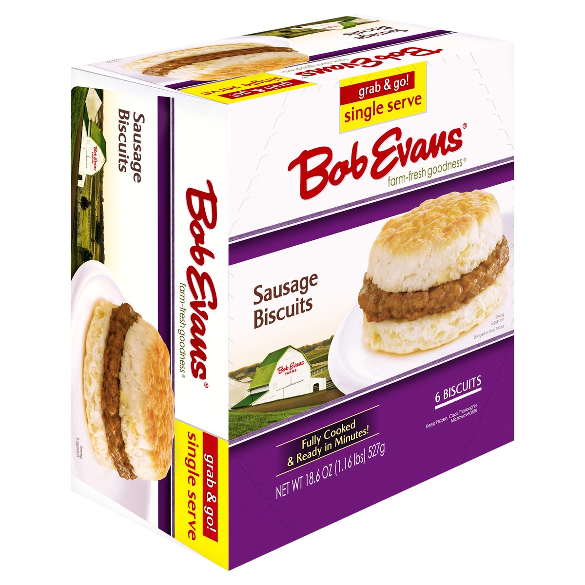 slide 8 of 13, Bob Evans Farm-Fresh Goodness Sausage Biscuits 18.6 oz, 6 ct; 18.6 oz