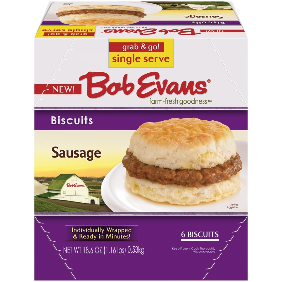 slide 1 of 8, Bob Evans Sausage Biscuits, 6 ct; 18.6 oz