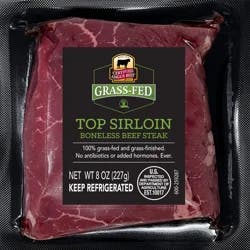 Cab Grass Fed Beef Top Sirloin Steak 8 oz