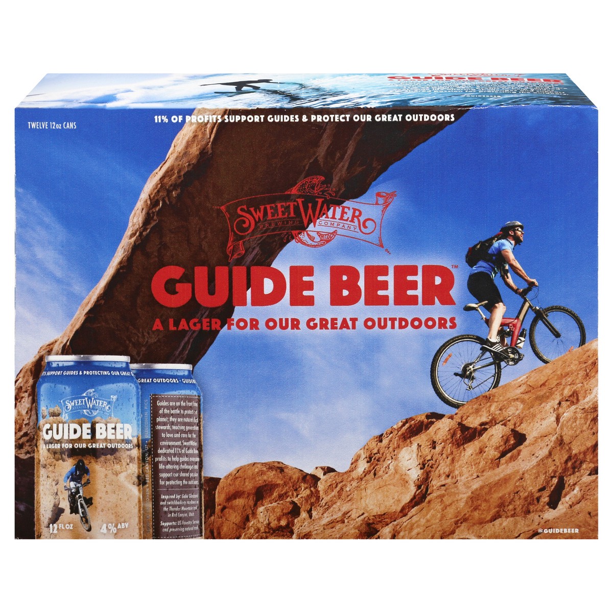 slide 1 of 9, SweetWater Brewing Co Guide Beer Lager Beer 12 ea, 12 ct