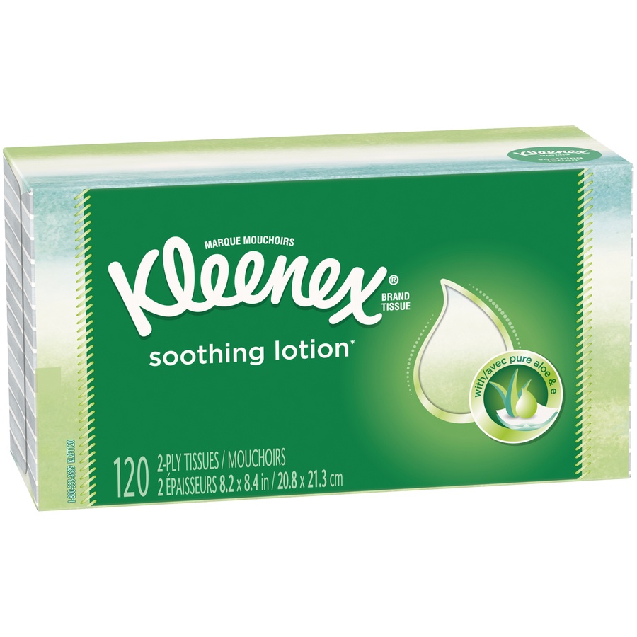 slide 3 of 3, Kleenex Soothing Lotion Facial Tissue, 120 ct