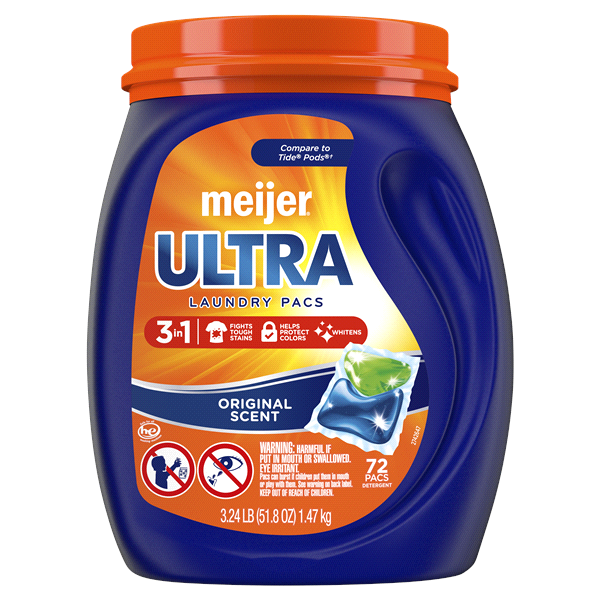 Meijer Ultra Laundry Pacs, Original 72 ct Shipt