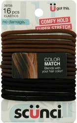 scünci No Damage Color Match Comfy Hold Elastics 16 ea