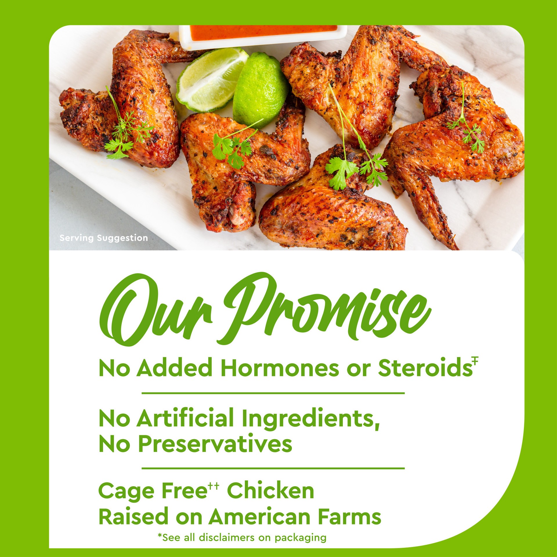 slide 3 of 6, Just BARE Natural Fresh Chicken Whole Wings, 22 oz