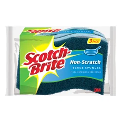 Scotch-Brite Zero Scratch Scrub Sponges 3 Each