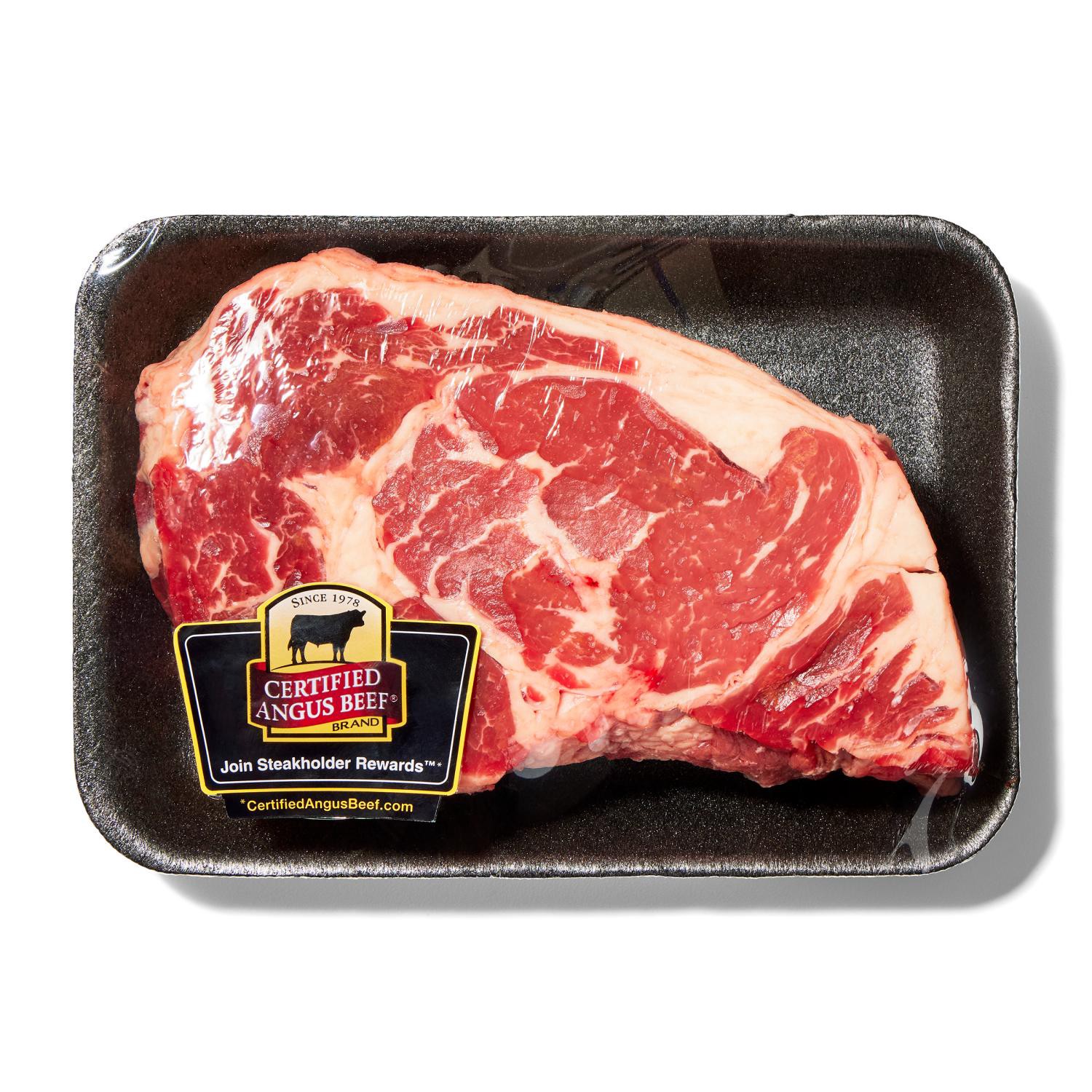 slide 1 of 3, Certified Angus Beef Boneless Ribeye Steak, per lb