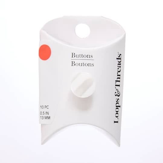 slide 1 of 1, 13mm Pearl White Round Shank Buttons, 10ct. By Loops & Threads, 13mm