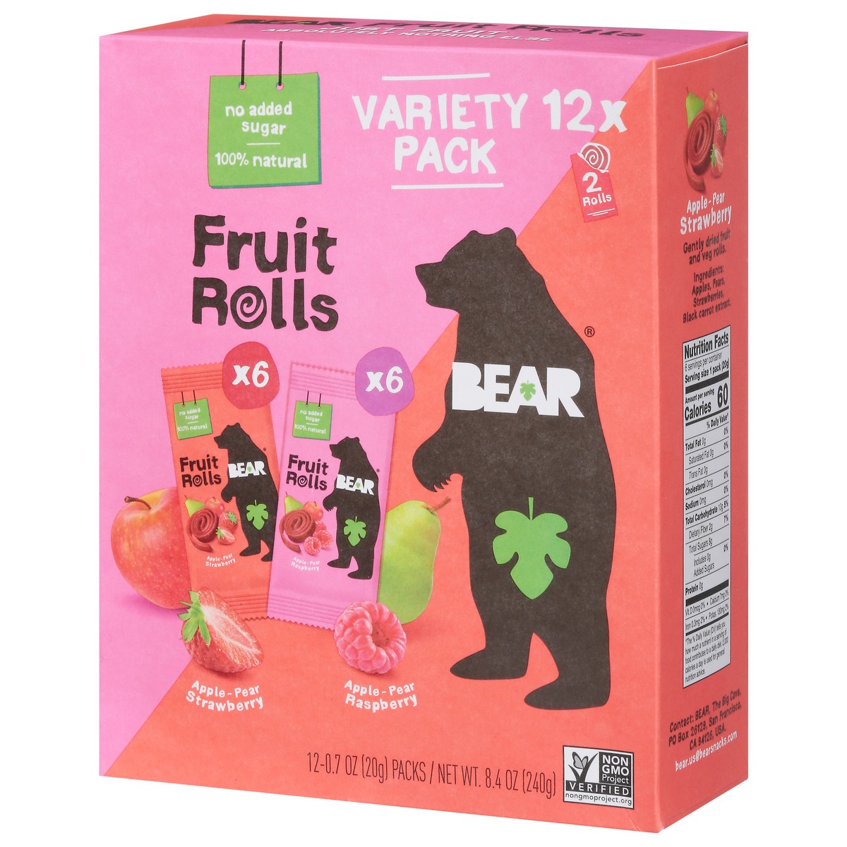 slide 2 of 14, BEAR Fruit Rolls, Assorted, Variety Pack, 12 ct