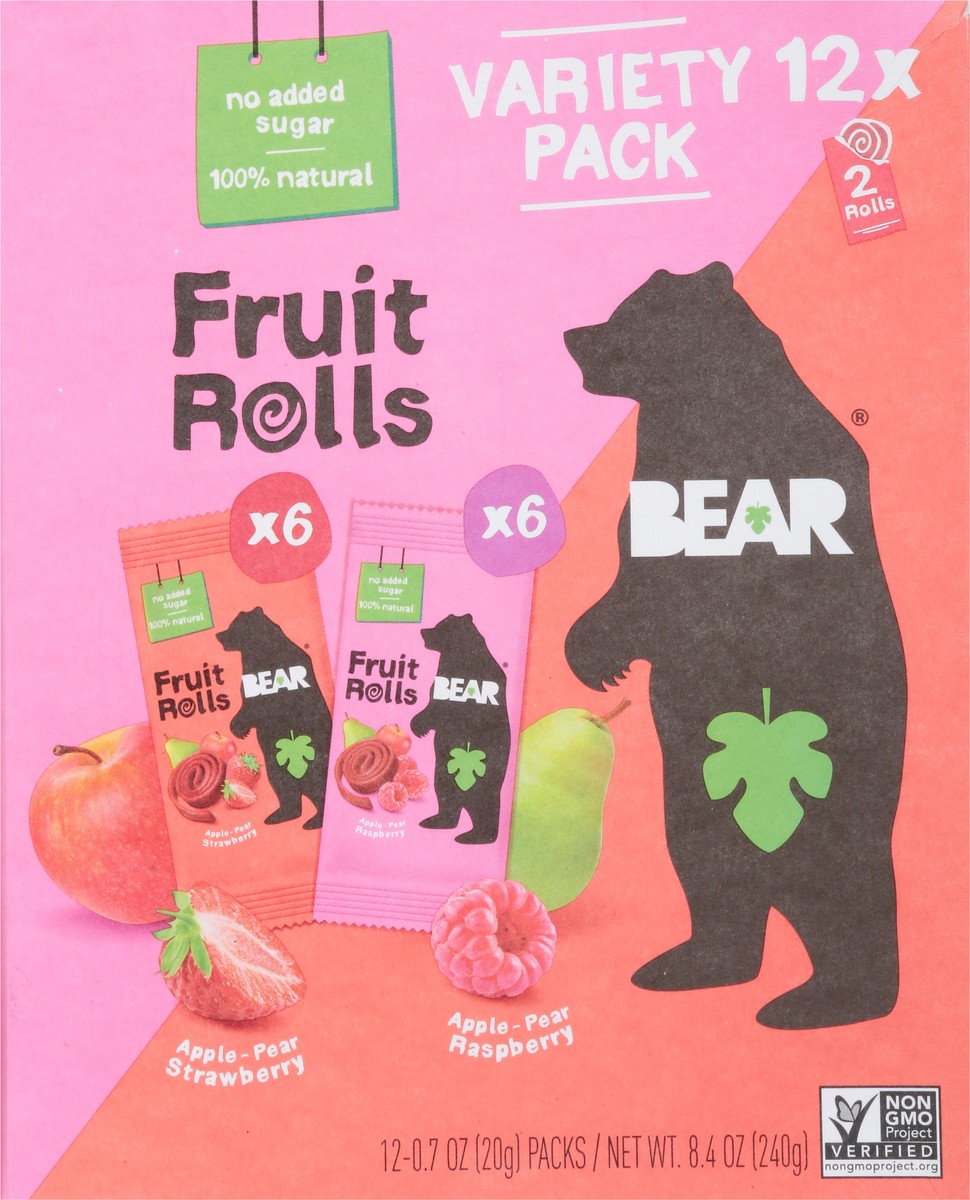 slide 6 of 14, BEAR Fruit Rolls, Assorted, Variety Pack, 12 ct