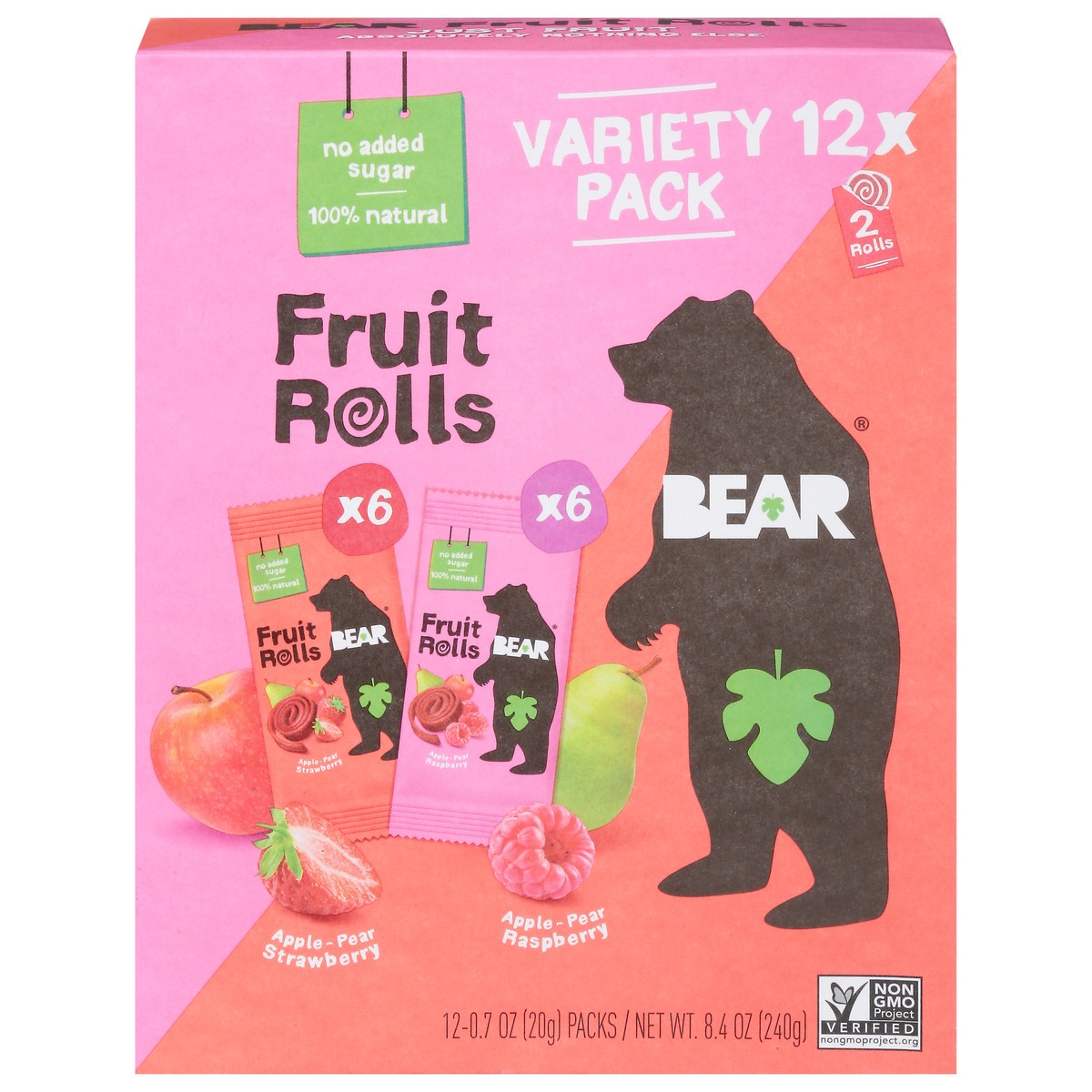 slide 4 of 14, BEAR Fruit Rolls, Assorted, Variety Pack, 12 ct