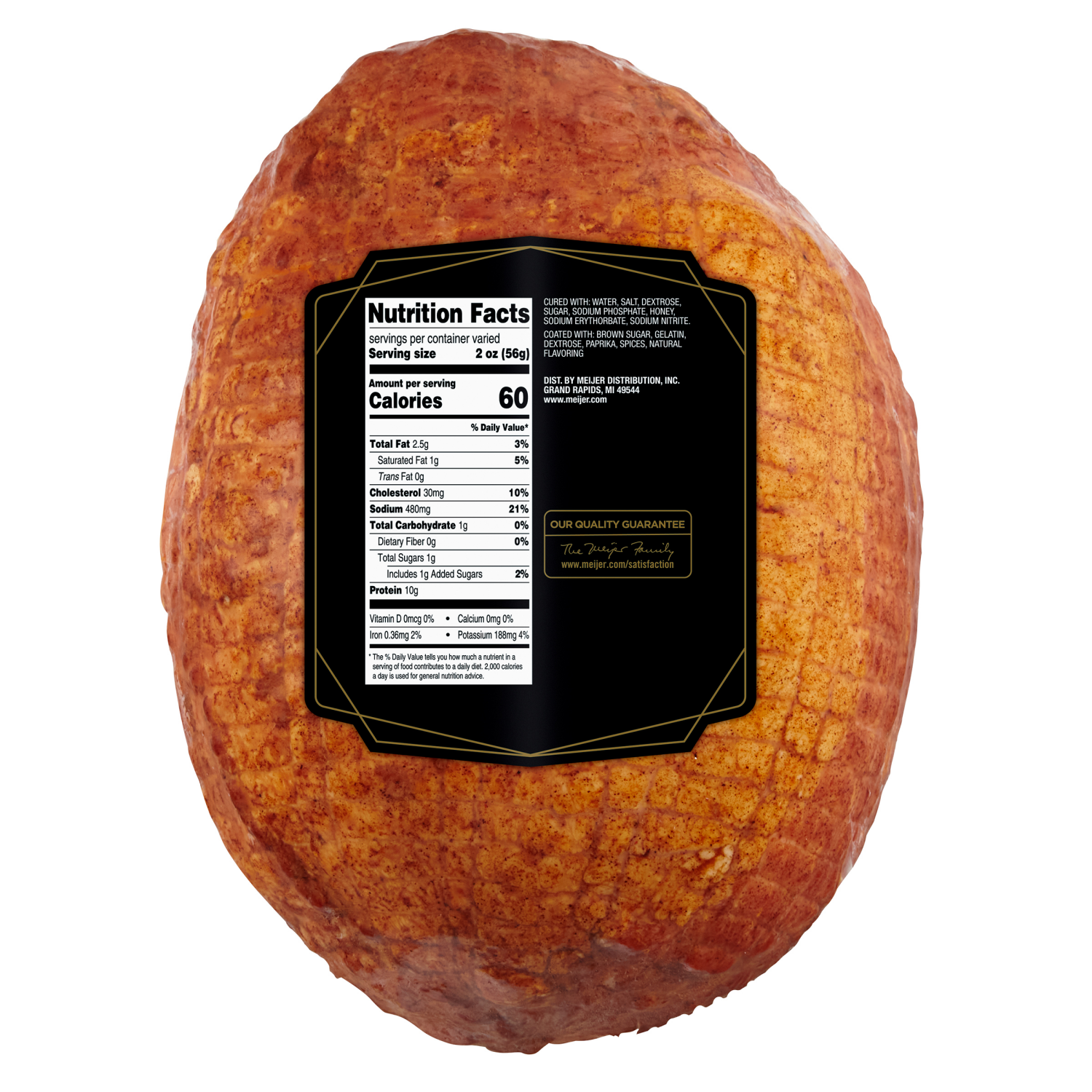 slide 2 of 3, Frederik's By Meijer FREDERIKS BY MEIJER Frederik's by Meijer Off the Bone Ham with Brown Sugar Glaze, per lb