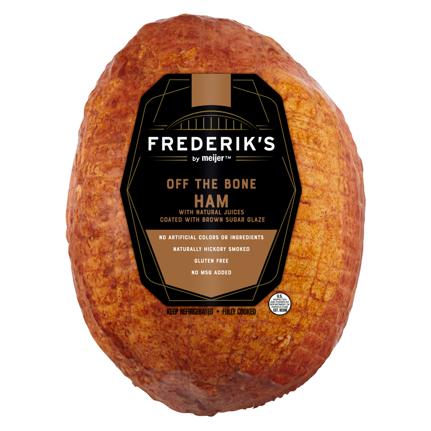 slide 3 of 3, Frederik's By Meijer FREDERIKS BY MEIJER Frederik's by Meijer Off the Bone Ham with Brown Sugar Glaze, per lb
