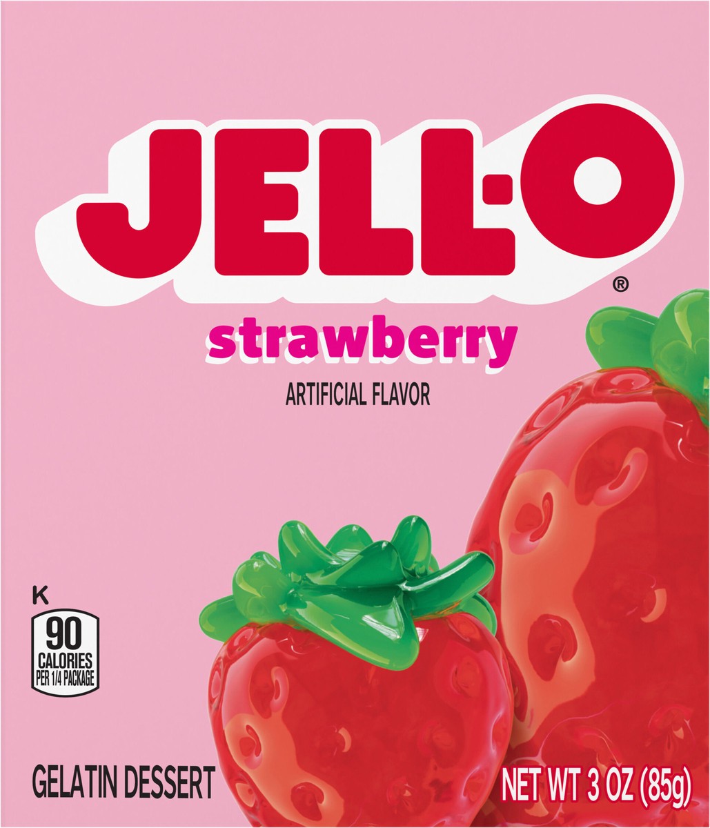 slide 11 of 13, Jell-O Strawberry Gelatin Dessert Mix Box - 3 Oz, 3 oz