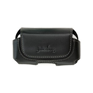 slide 1 of 1, Jitterbug Black Leather Case Horizontal, 1 ct