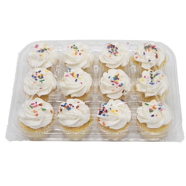 slide 1 of 1, Weis Bakery Fresh Satin Whip Iced Mini Cupcakes, 12 ct