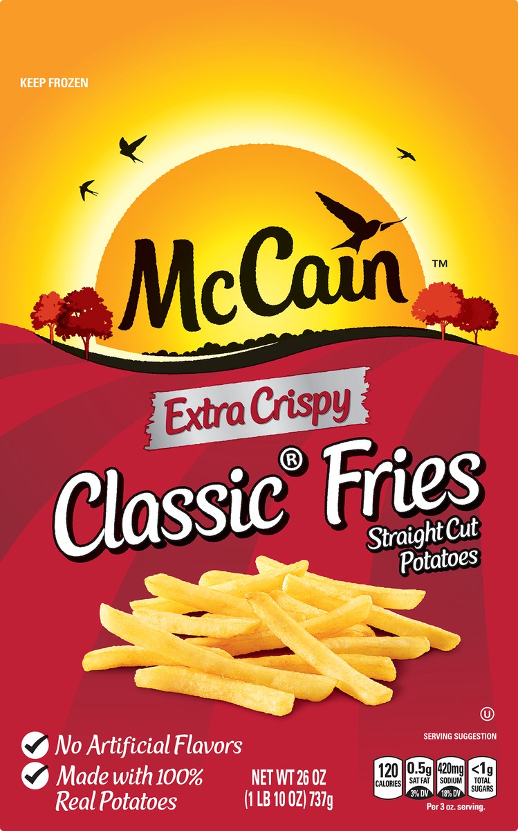 slide 10 of 11, McCain Extra Crispy Classic Fries, 26 oz (Frozen Potatoes), 26 oz