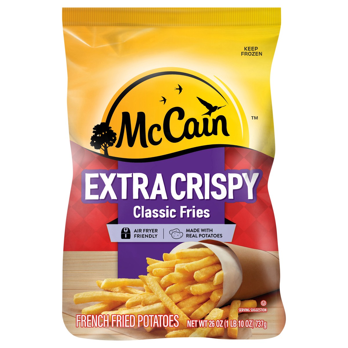 slide 1 of 11, McCain Extra Crispy Classic Fries, 26 oz (Frozen Potatoes), 26 oz