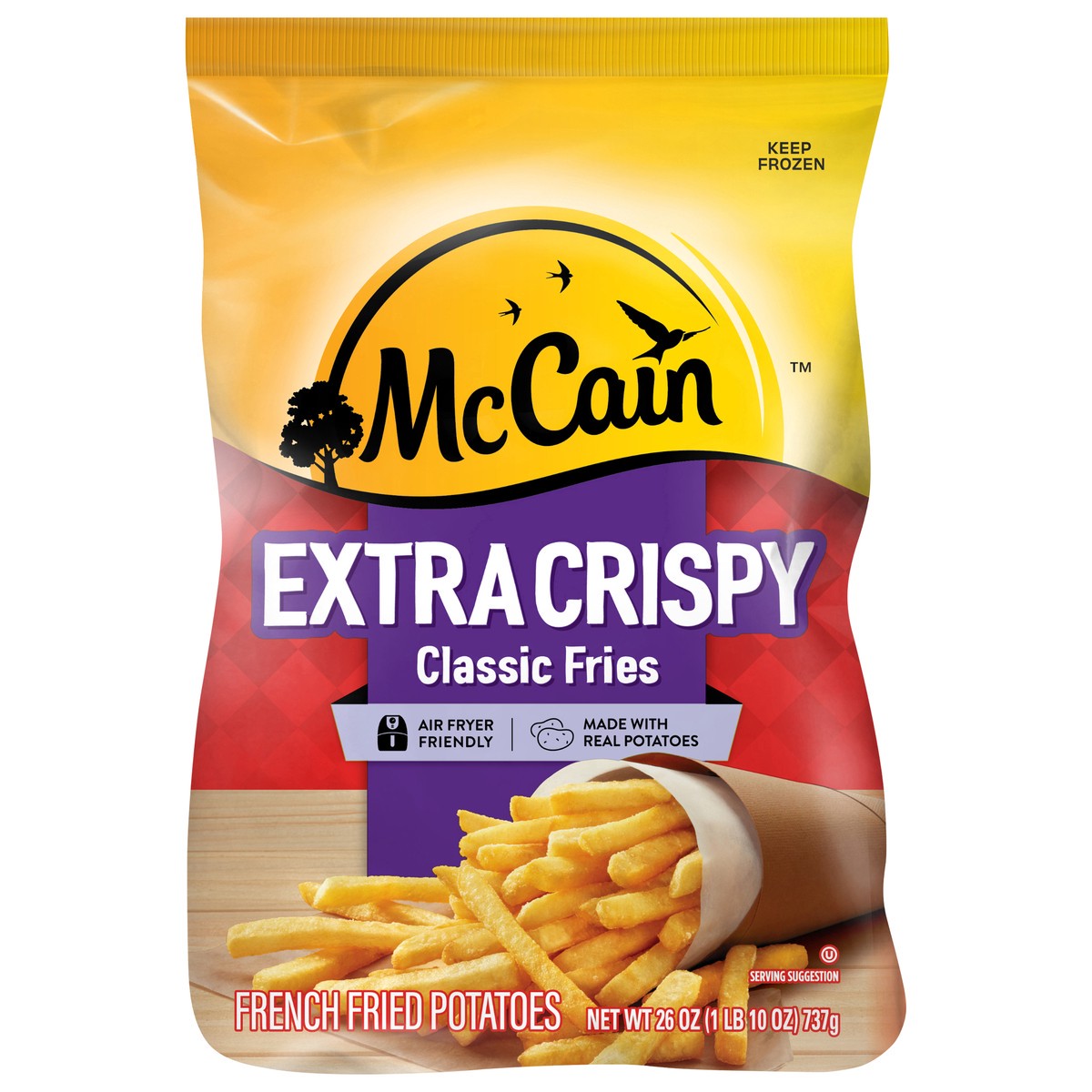 slide 1 of 11, McCain Extra Crispy Classic Fries, 26 oz (Frozen Potatoes), 26 oz