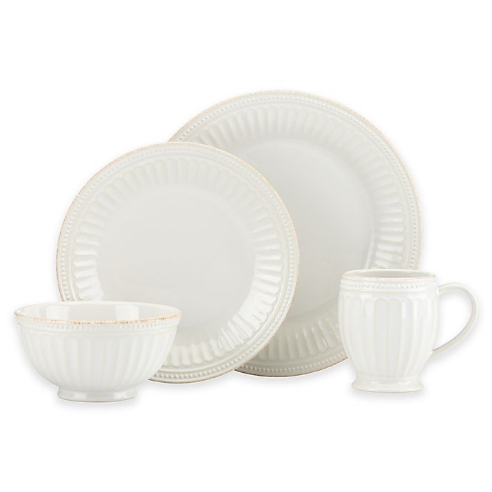 slide 1 of 1, Lenox French Perle Groove Place Setting - White, 4 ct