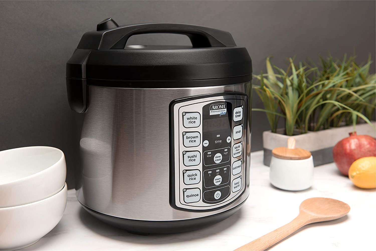 slide 2 of 3, Aroma Rice Cooker, Food Steamer & Slow Cooker 1 ea, 1 ct