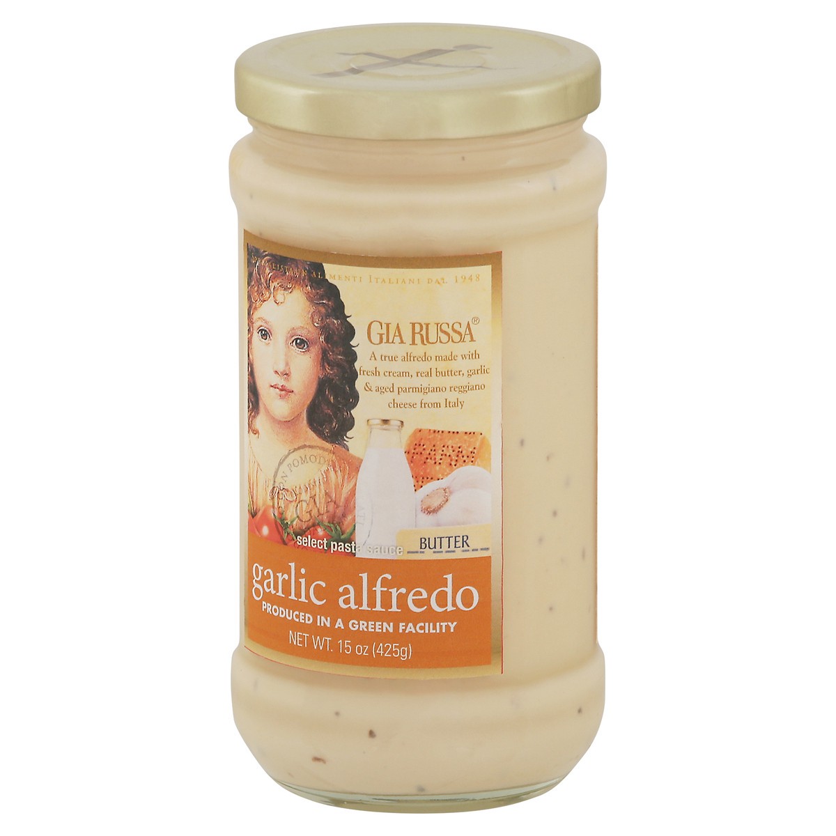 slide 4 of 9, Gia Russa Sauce Garlic Alfredo, 15 oz