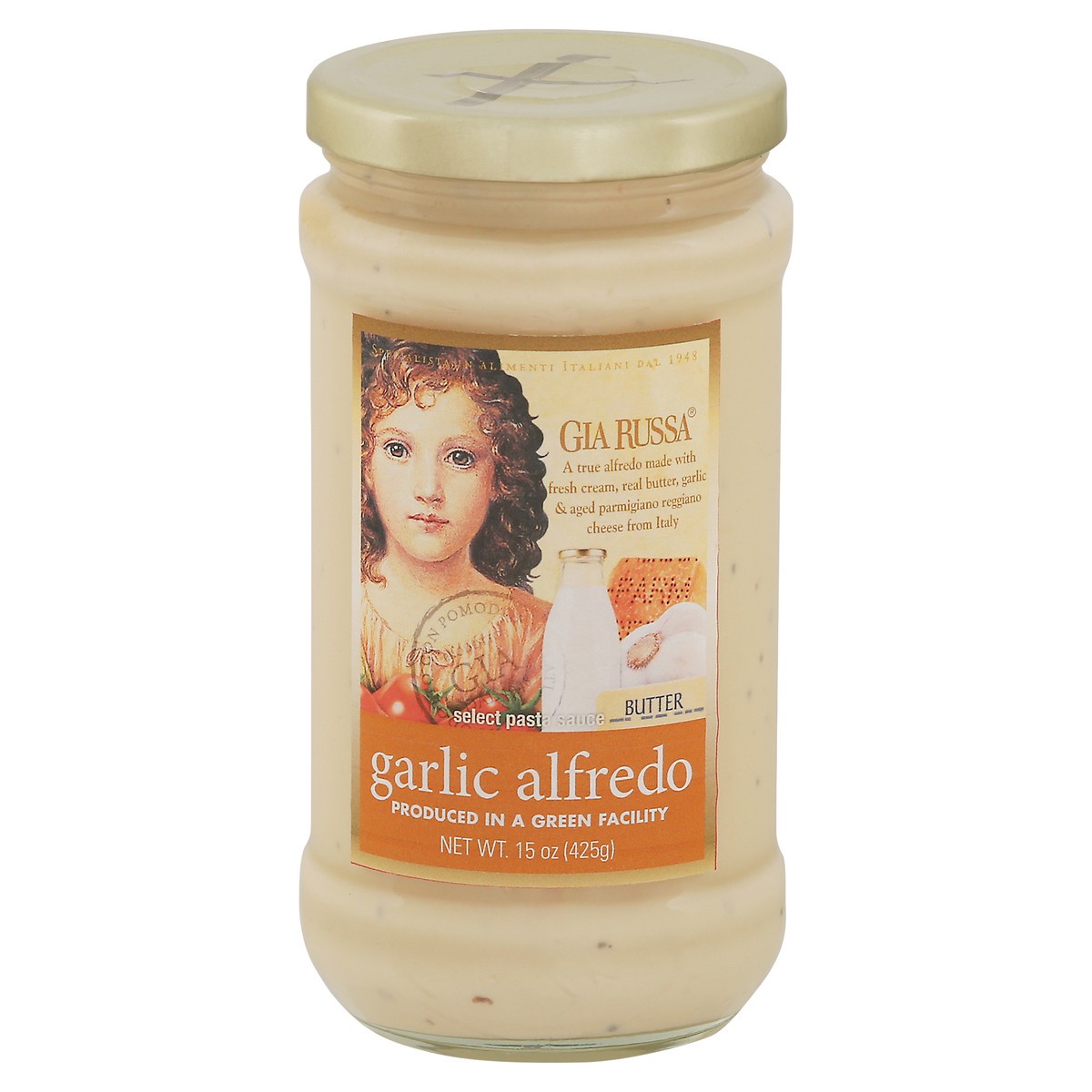 slide 1 of 9, Gia Russa Sauce Garlic Alfredo, 15 oz