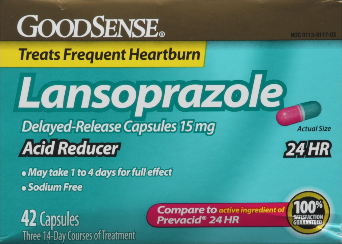 slide 2 of 13, Good Sense 24 HR Delayed-Release Capsules Lansoprazole 42 ea, 42 ct